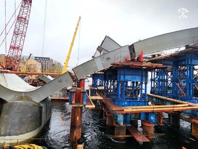 В Петербурге начался монтаж пролетов Большого Смоленского моста