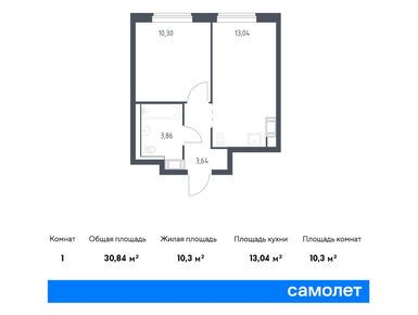 Планировки однокомнатные в ЖК «Квартал Торики»