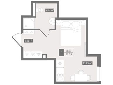 Планировки студии-апартаменты в «Zoom Черная речка» (Зум Черная речка)