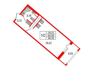 Студия 24.48 кв.м, ЖК Pulse Premier (Пульс Премьер), 7 250 048 руб.