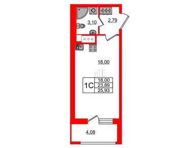 Студия 23.89 кв.м, ЖК Pulse Premier (Пульс Премьер), 7 550 200 руб.