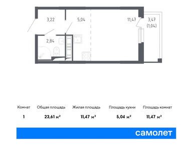 Студия 23.61 кв.м, ЖК «Сандэй», 5 271 830 руб.