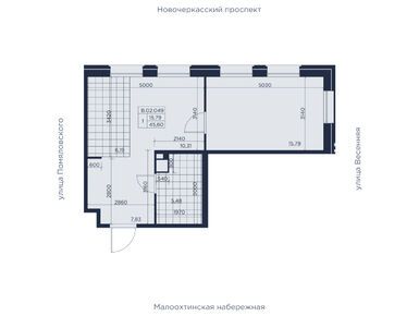 1-комнатная 45.60 кв.м, Клубный дом Akzent (Акцент), 20 166 964 руб.