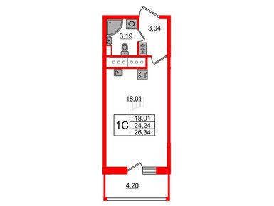 Студия 24.24 кв.м, ЖК Pulse Premier (Пульс Премьер), 8 050 065 руб.