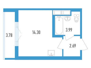 Студия 22.87 кв.м, ЖК AEROCITY (Аэросити), 3 887 900 руб.