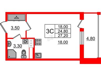 Студия 24.80 кв.м, ЖК «Бионика Заповедная», 6 650 149 руб.