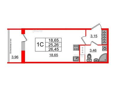 Студия 25.26 кв.м, ЖК «Сенат», 7 950 024 руб.