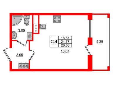 Студия 24.77 кв.м, ЖК Pulse Premier (Пульс Премьер), 7 700 051 руб.