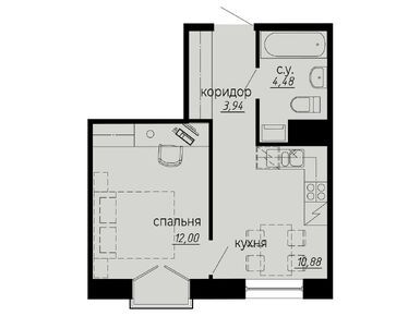 Планировки 1-к. апартаменты в iD Polytech