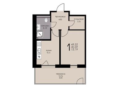 Планировки 1-к. апартаменты в «Резиденция Рощино» (Рощино Residence)